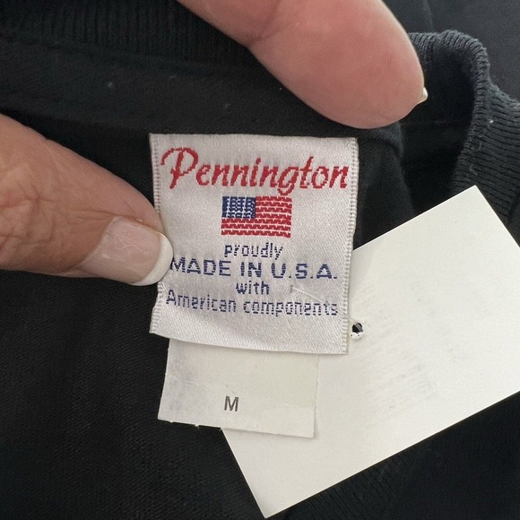For Sale Husband Funny T Shirt Size Medium Black Pennington USA MADE Ribbed - Picture 11 of 13